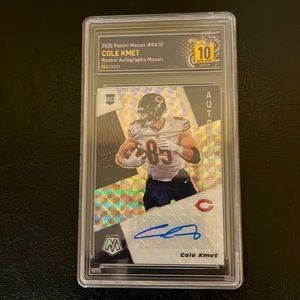 2020 Panini Mosaic Cole Kmet Mosaic Prizm Rookie Autographs #RA18 BMG 10 Gem